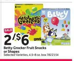 Stop&Shop Betty Crocker Fruit Snacks or Shapes offer