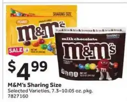 Stop&Shop M&M's Sharing Size offer