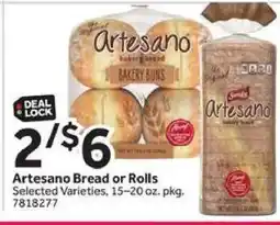 Stop&Shop Artesano Bread or Rolls offer