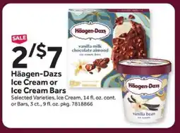 Stop&Shop Häagen-Dazs Ice Cream or Ice Cream Bars offer