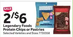Stop&Shop Legendary Foods Protein Chips or Pastries offer