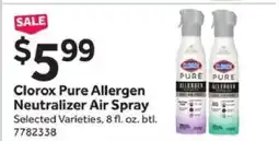 Stop&Shop Clorox Pure Allergen Neutralizer Air Spray offer