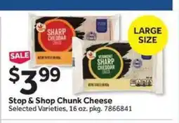 Stop&Shop Stop & Shop Chunk Cheese offer
