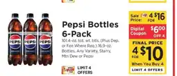 ShopRite Pepsi Bottles 6-Pack offer
