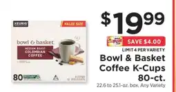 ShopRite Bowl & Basket Coffee K-Cups 80-Ct offer