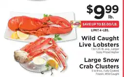 ShopRite Wild Caught Live Lobsters offer