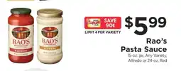 ShopRite Rao's Pasta Sauce offer