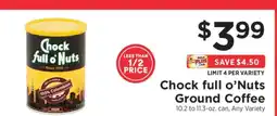 ShopRite Chock full O'Nuts Ground Coffee offer