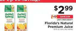 ShopRite Florida's Natural Premium Juice offer