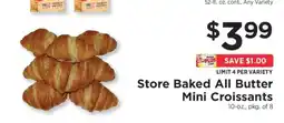 ShopRite Store Baked All Butter Mini Croissants offer