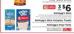 ShopRite Kellogg's Bars, Rice Krispies Treats, Pop-Tarts offer