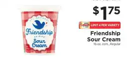 ShopRite Friendship Sour Cream offer