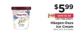 ShopRite Häagen Dazs Ice Cream offer
