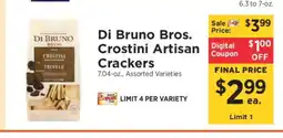 ShopRite Di Bruno Bros. Crostini Artisan Crackers offer
