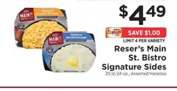 ShopRite Reser's Main St. Bistro Signature Sides offer