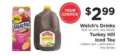 ShopRite Welch’s Drinks / Turkey Hill Iced Tea offer