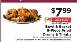 ShopRite Bowl & Basket 8-Piece Fried Drums & Thighs offer