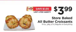 ShopRite Store Baked All Butter Croissants offer