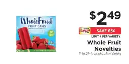 ShopRite Whole Fruit Novelties offer