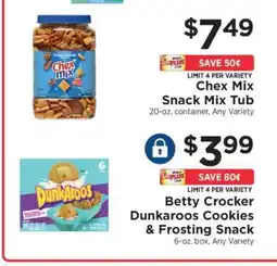 ShopRite Chex Mix Snack Mix Tub offer