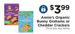 ShopRite Annie’s Organic Bunny Grahams or Cheddar Crackers offer