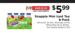 ShopRite Snapple Mini Iced Tea 8-Pack offer