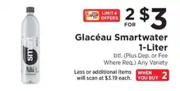 ShopRite Glacéau Smartwater 1-Liter offer