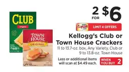 ShopRite Kellogg's Club or Town House Crackers offer