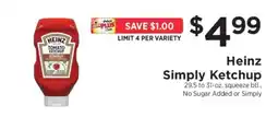 ShopRite Heinz Simply Ketchup offer