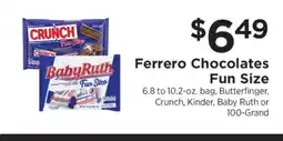 ShopRite Ferrero Chocolates Fun Size offer