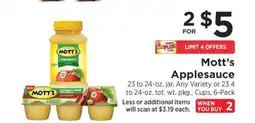 ShopRite Mott's Applesauce offer