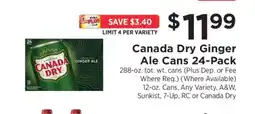 ShopRite Canada Dry Ginger Ale Cans 24-Pack offer