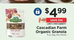 ShopRite Cascadian Farm Organic Granola offer