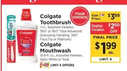 ShopRite Colgate Toothbrush or Mouthwash offer