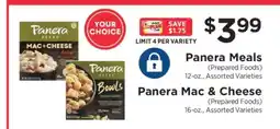 ShopRite Panera Meals / Panera Mac & Cheese offer