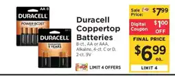 ShopRite Duracell Coppertop Batteries offer