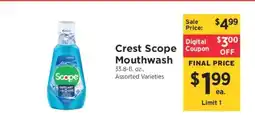 ShopRite Crest Scope Mouthwash offer