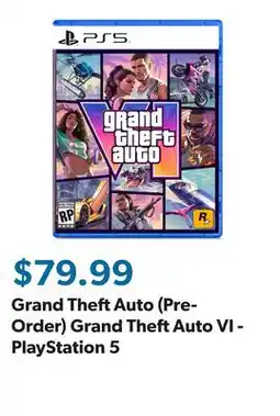 Sam's Club Grand Theft Auto (Pre-Order) Grand Theft Auto VI - PlayStation 5 offer