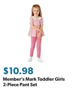 Sam's Club Member's Mark Toddler Girls 2-Piece Pant Set offer
