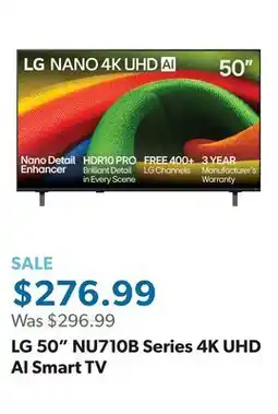 Sam's Club LG 50 NU710B Series 4K UHD AI Smart TV offer