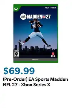 Sam's Club (Pre-Order) EA Sports Madden NFL 27 - Xbox Series X offer