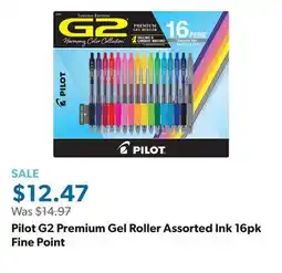Sam's Club Pilot G2 Premium Gel Roller Assorted Ink 16pk Fine Point offer