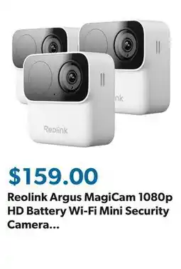 Sam's Club Reolink Argus MagiCam 1080p HD Battery Wi-Fi Mini Security Camera Magnetic Indoor/Outdoor, 3pk offer