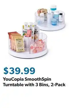 Sam's Club YouCopia SmoothSpin Turntable with 3 Bins, 2-Pack offer