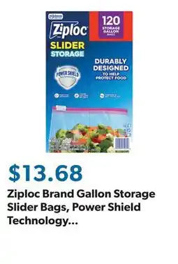 Sam's Club Ziploc Brand Gallon Storage Slider Bags, Power Shield Technology for More Durability, 120 ct offer