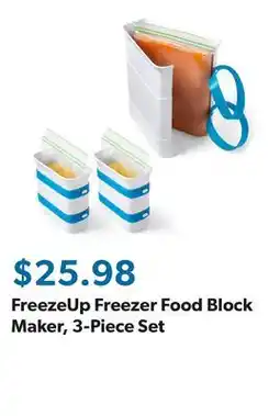 Sam's Club FreezeUp Freezer Food Block Maker, 3-Piece Set offer