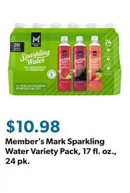 Sam's Club Member's Mark Sparkling Water Variety Pack, 17 fl. oz., 24 pk offer
