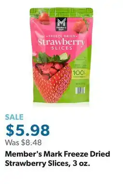 Sam's Club Member's Mark Freeze Dried Strawberry Slices, 3 oz offer