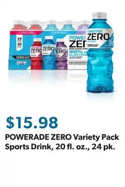 Sam's Club POWERADE ZERO Variety Pack Sports Drink, 20 fl. oz., 24 pk offer