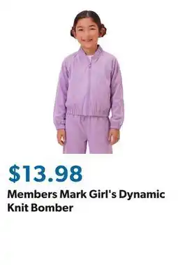 Sam's Club Members Mark Girl's Dynamic Knit Bomber offer